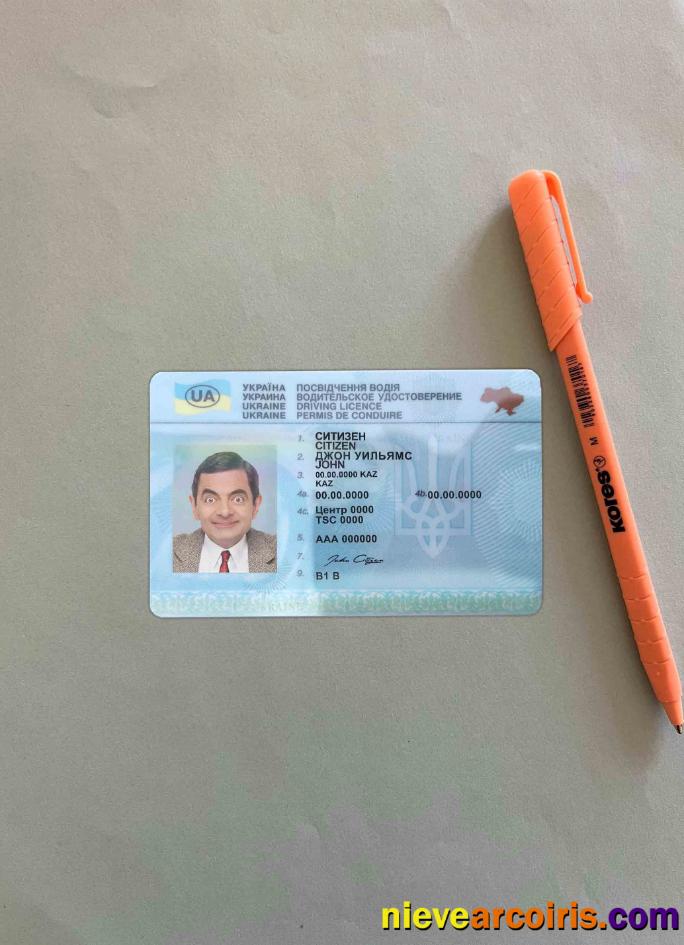 Ukraine driving license, fully editable (2016-2021) photolook